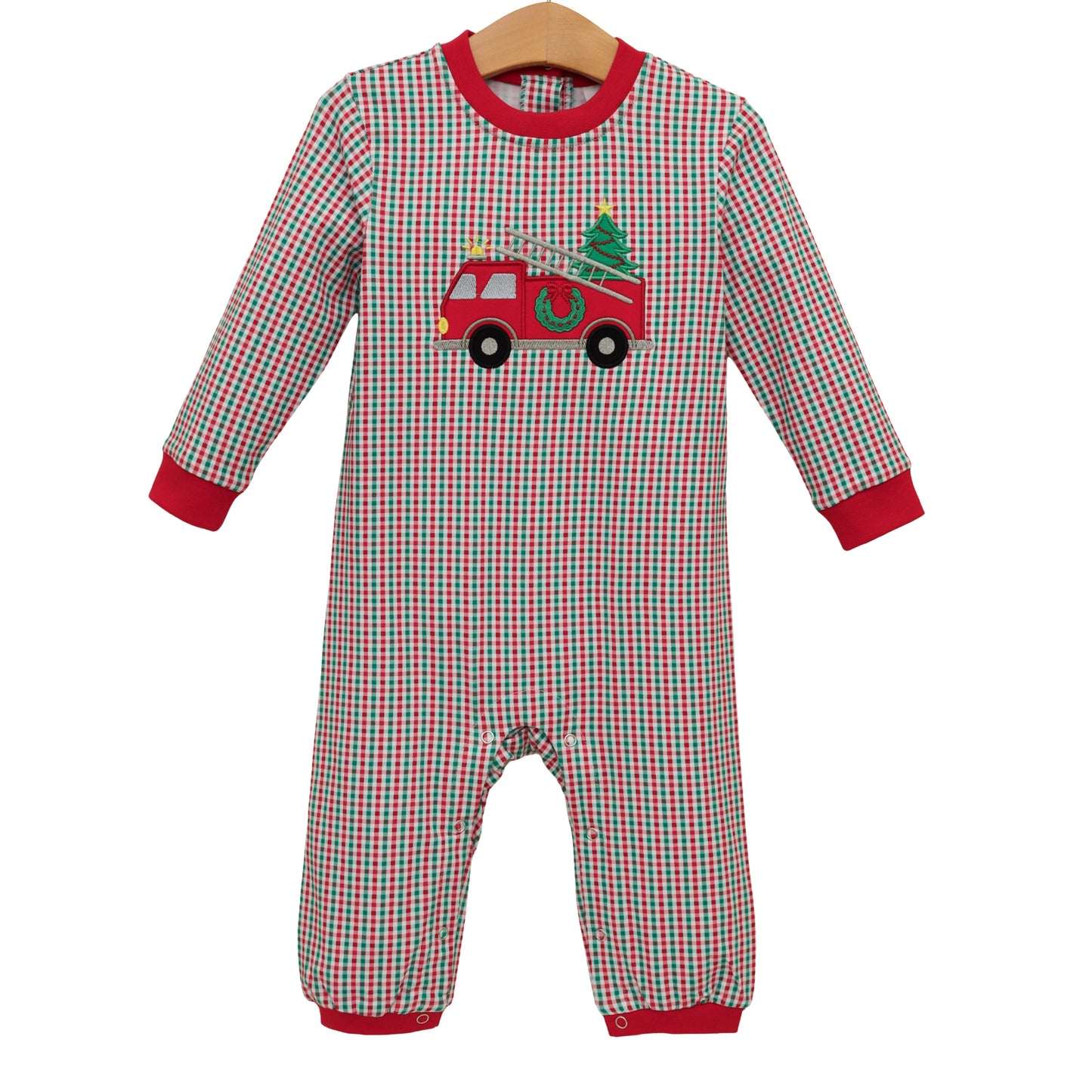 Jellybean Christmas: Festive Firetruck Romper