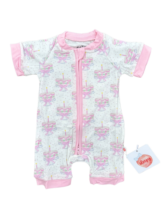 Birthday Bamboo - Short Sleeve Zippy Shortie