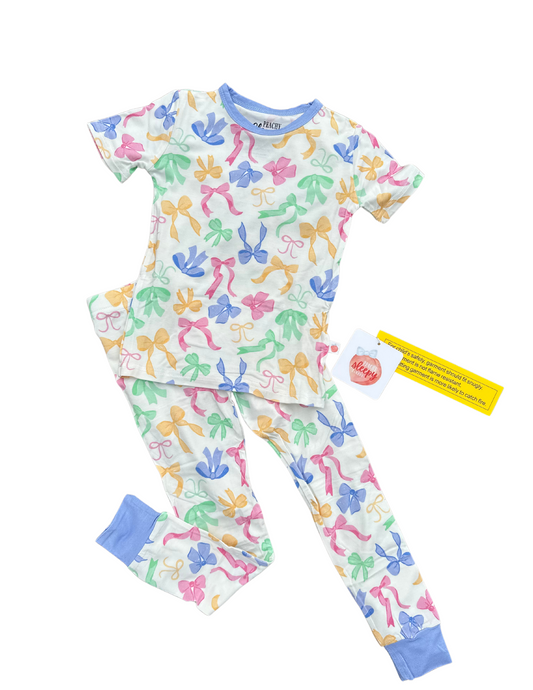 Bowtiful Bamboo - Short Sleeve Two Piece Set