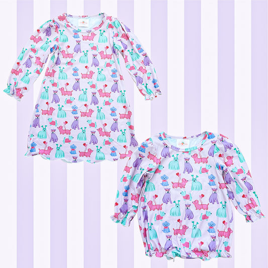 Doggy Valentine Knit Outfits