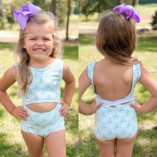 Grandmillenial Floral Gymnastic Leotard