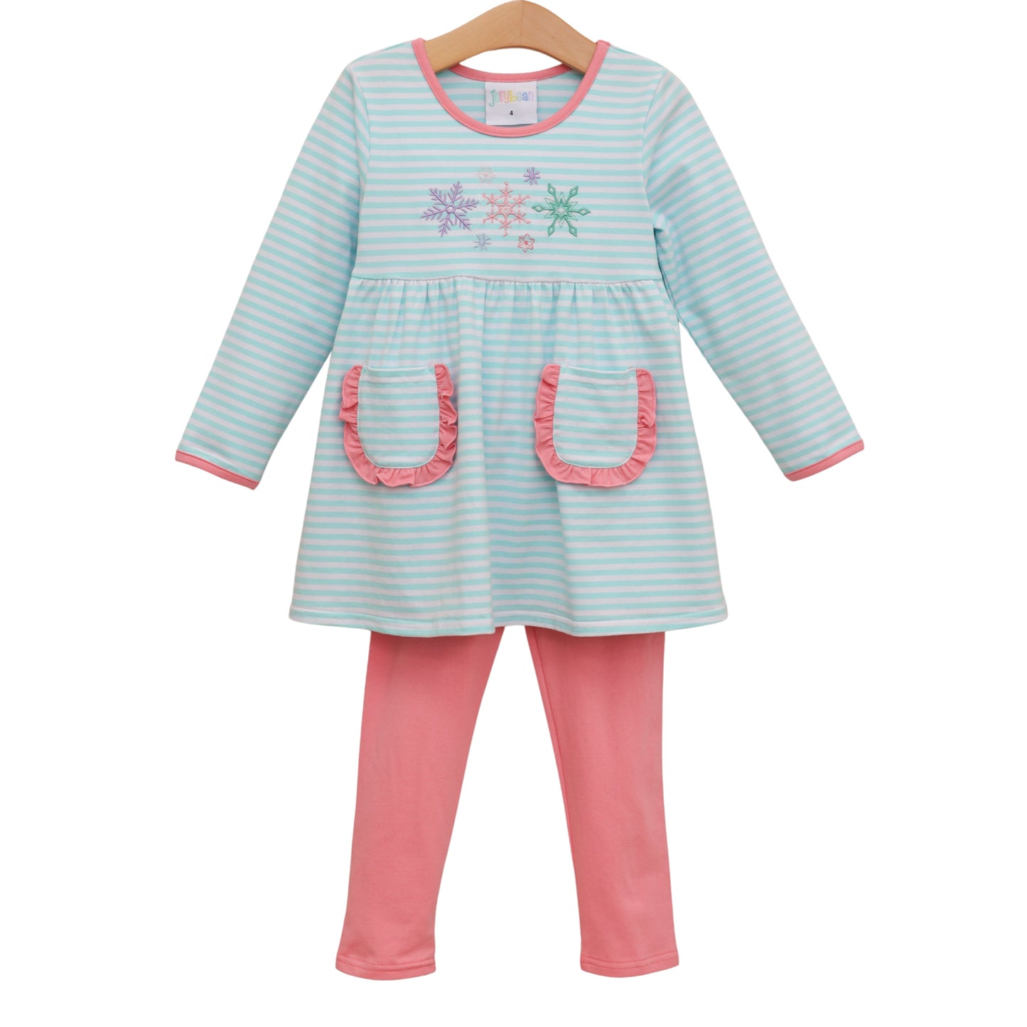 Jellybean Christmas: Let It Snow Ruffle Pants Set