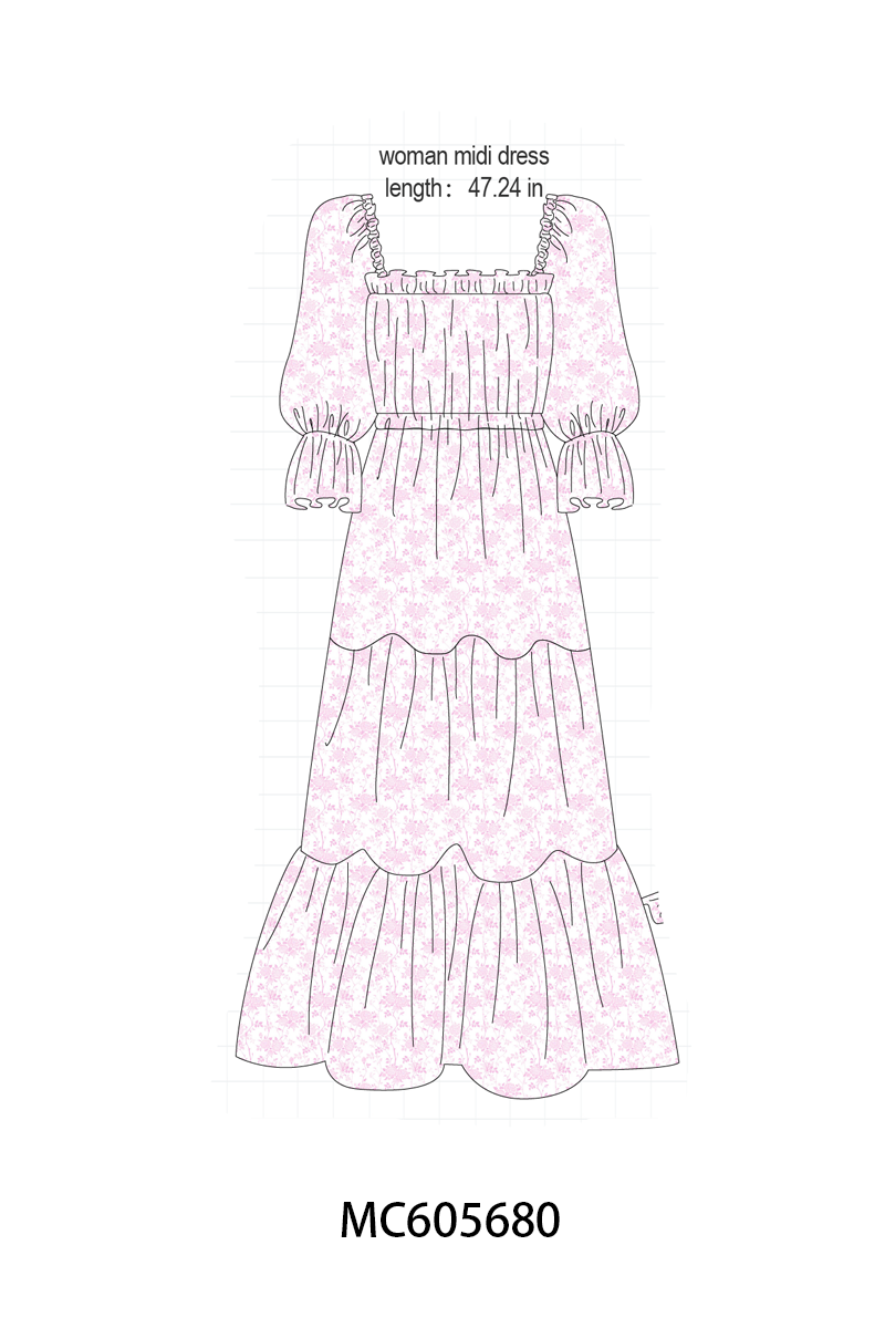 PO95 Pink bow smocked ruffle collection