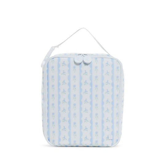 Lunch Box Insulated Lunch Bag -- Ribbon Floral Blue