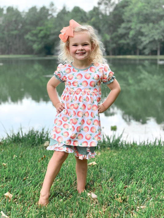 Girl Peach Short Set