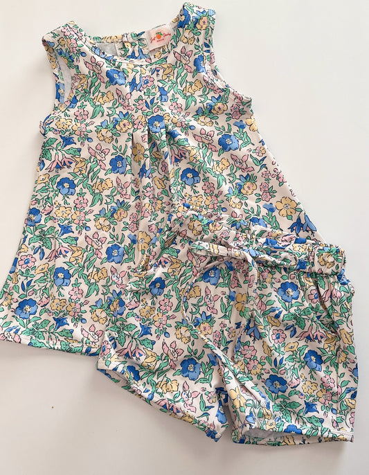 Sleeveless Floral Set - Sweet Floral