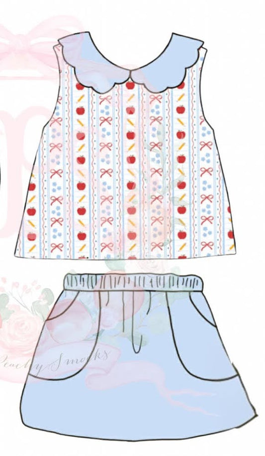 Preorder: School House Cuties Skort Set (ETA July)