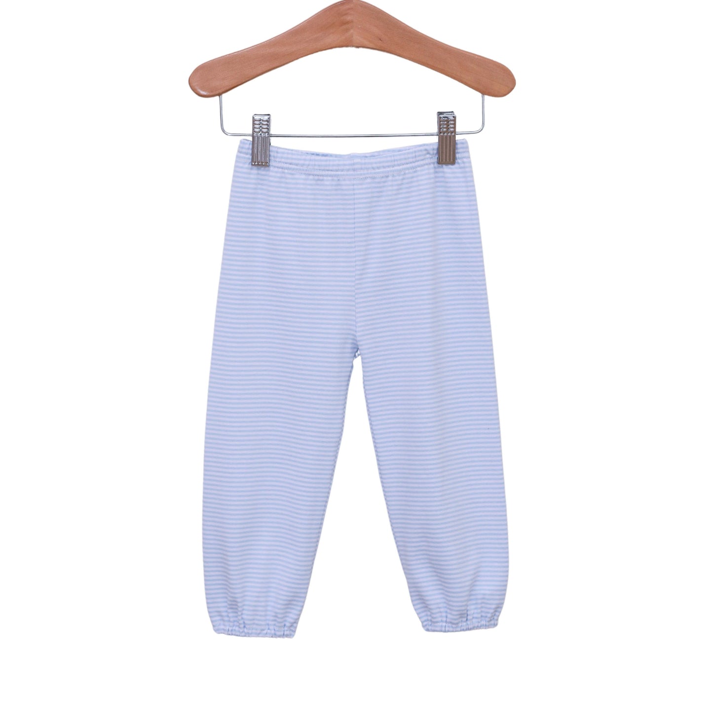 Jellybean Christmas: Bloomer Pants- Light Blue Stripe
