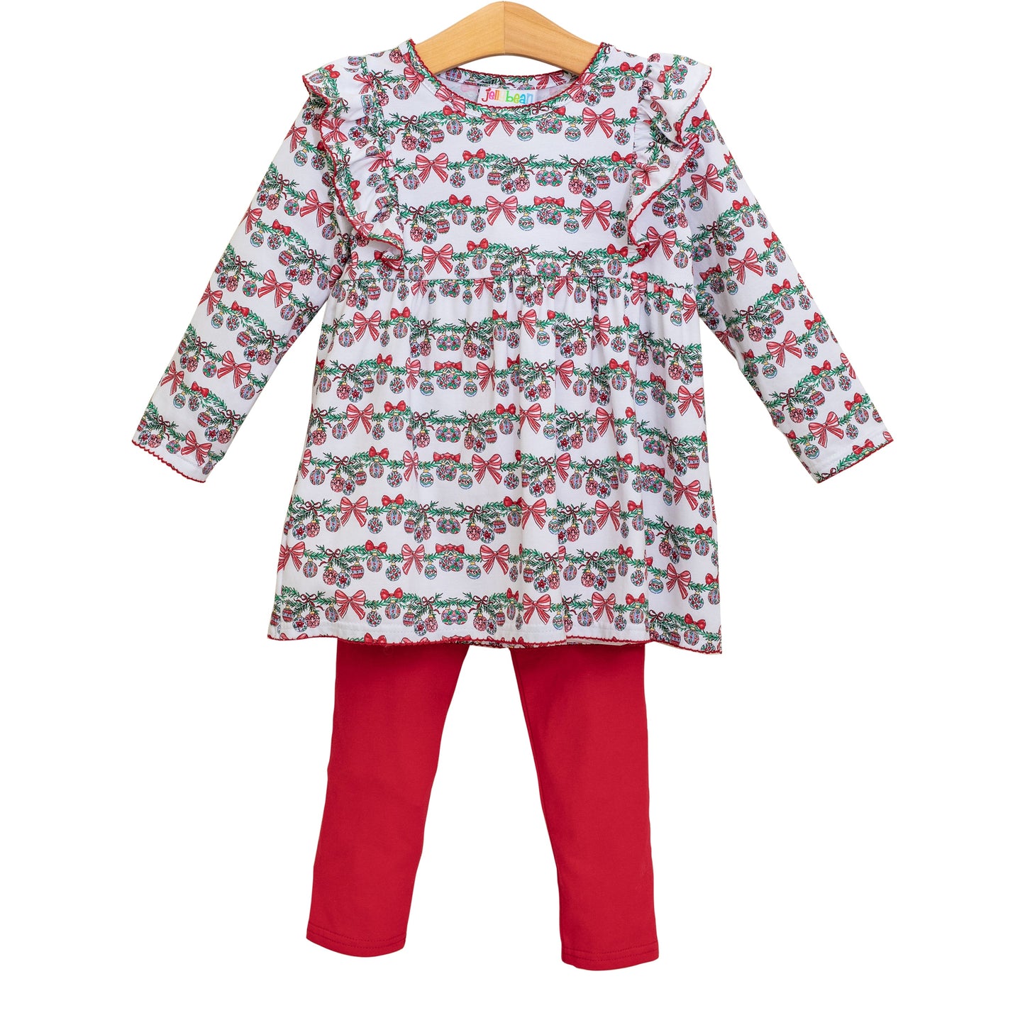 Jellybean Christmas: Bows & Baubles Christmas Flutter Pants Set