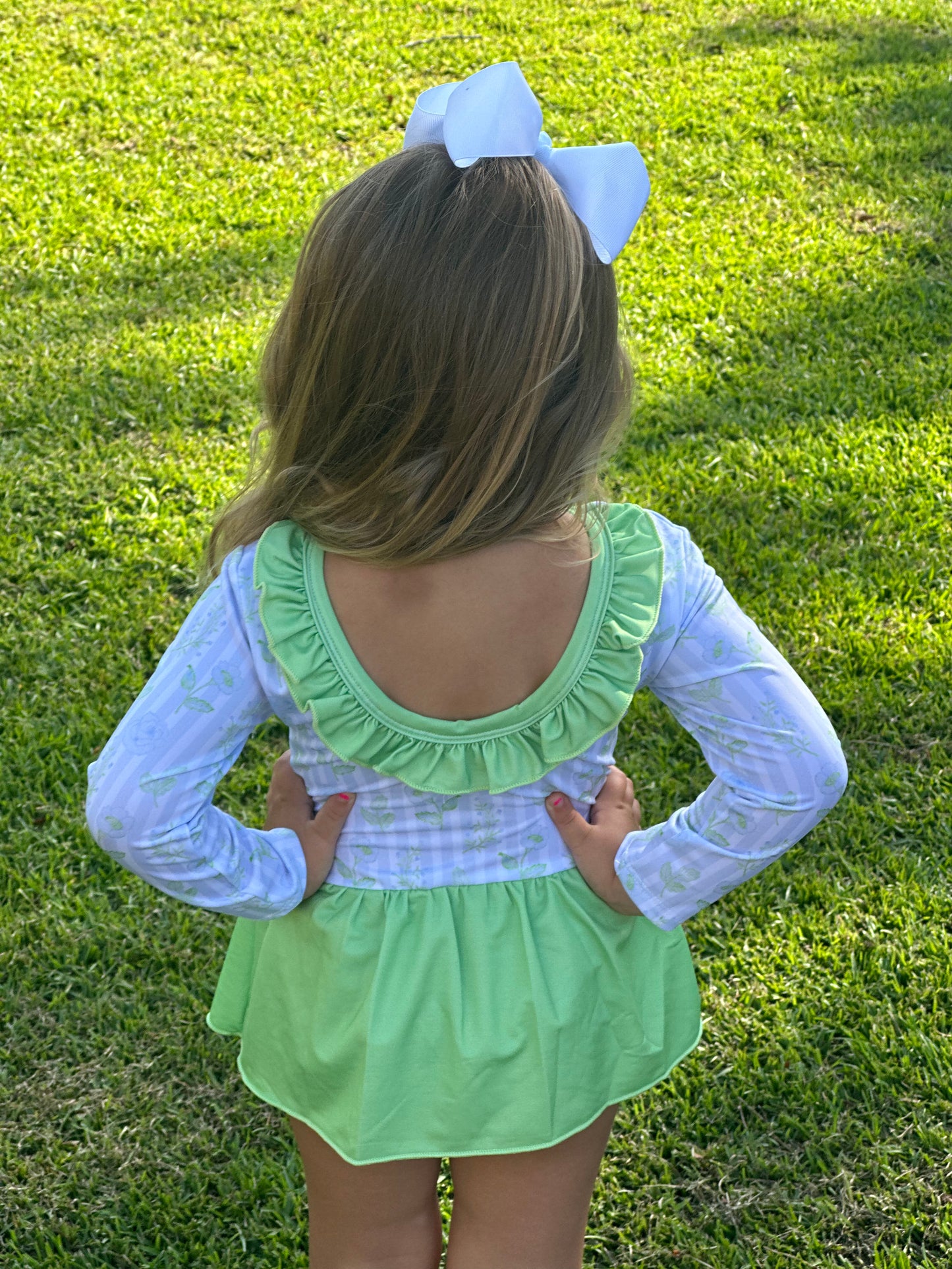 Green Ruffle Dance Outfit