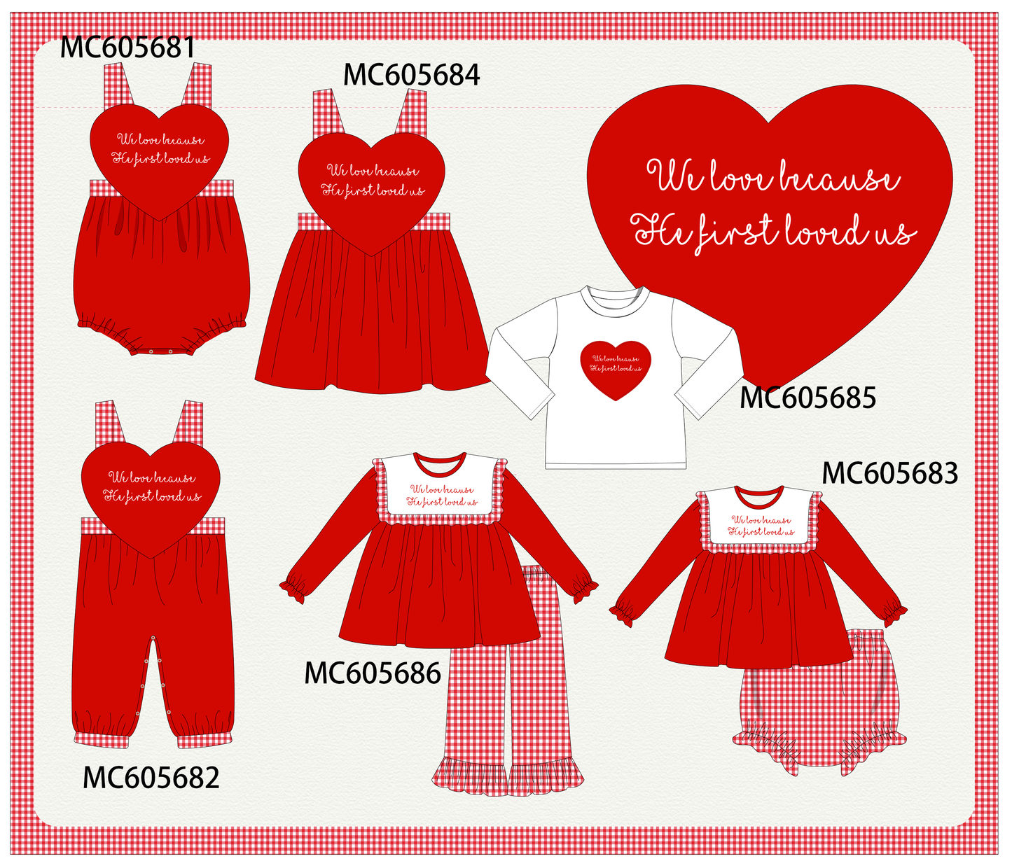 PO95 Red valentine's day heart applique collection