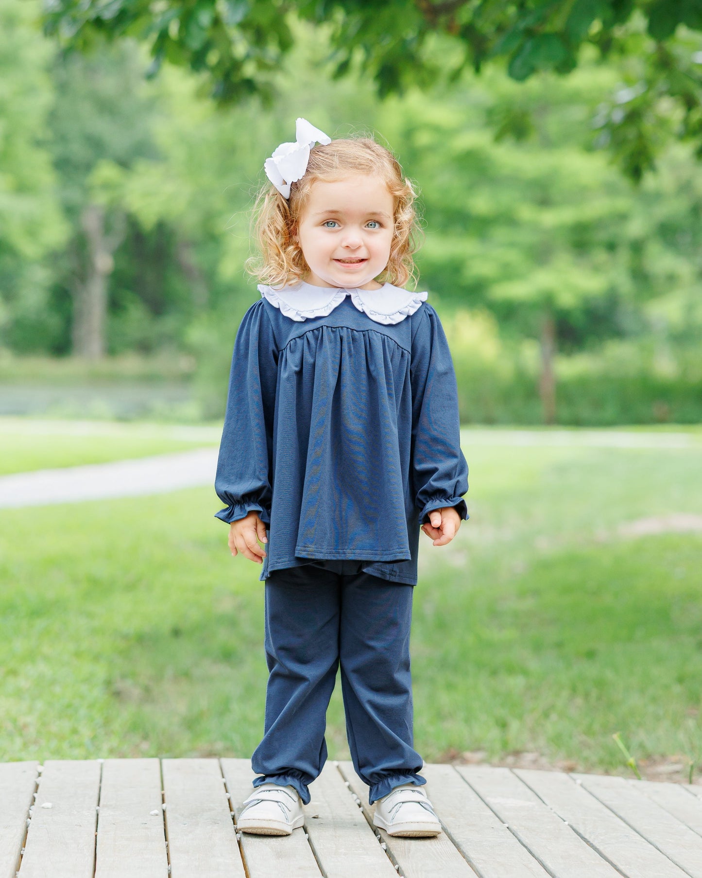 Jellybean Fall - Catherine Bloomer Pants Set Navy