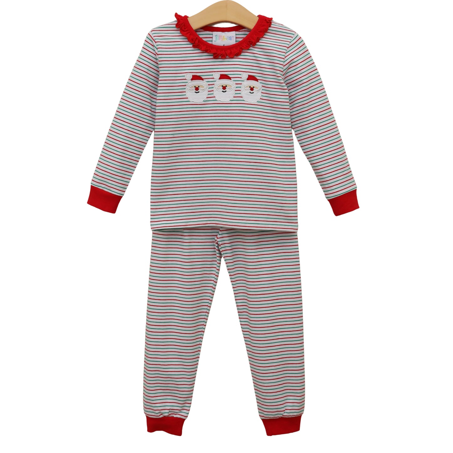 Jellybean Christmas: Christmas Candy Stripe Santa Ruffle Set