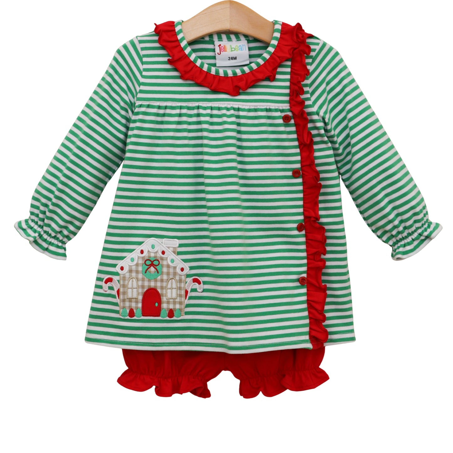 Jellybean Christmas: Christmas Cottage Ruffle Bloomer Set