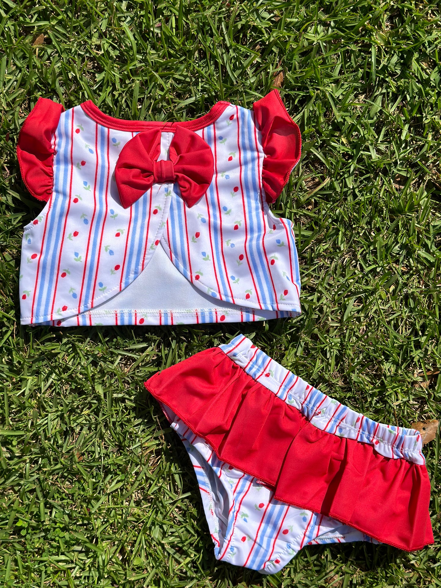 GIRL TWO PIECE SWIM - Red, White, and Blue Collection
