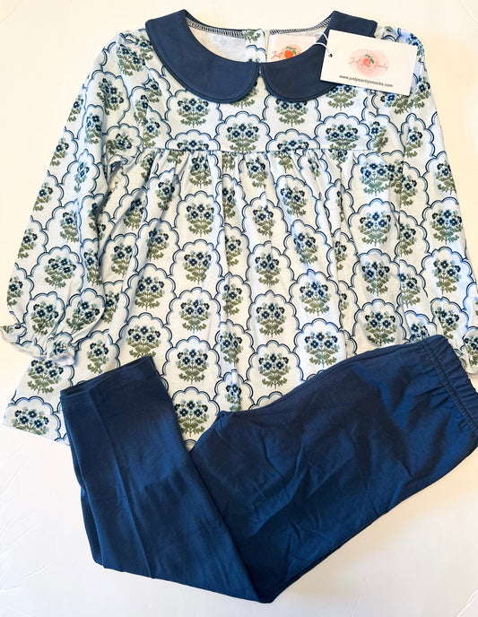 Blue Willow Bouquet Pant Set