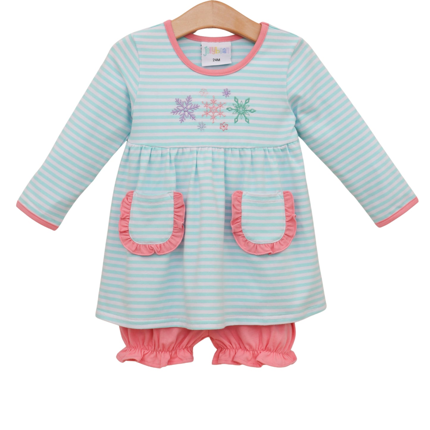 Jellybean Christmas: Let It Snow Ruffle Bloomer Set