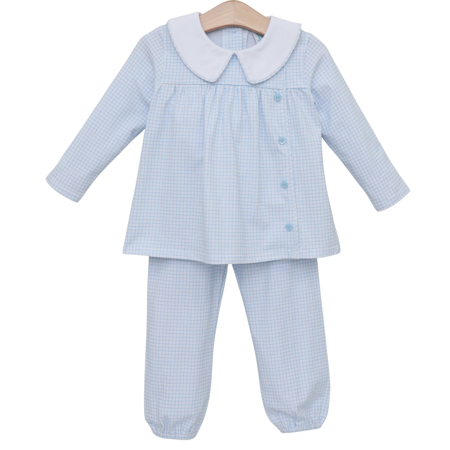 Jellybean Fall - Liam Bloomer Pants Set Light Blue Windowpane