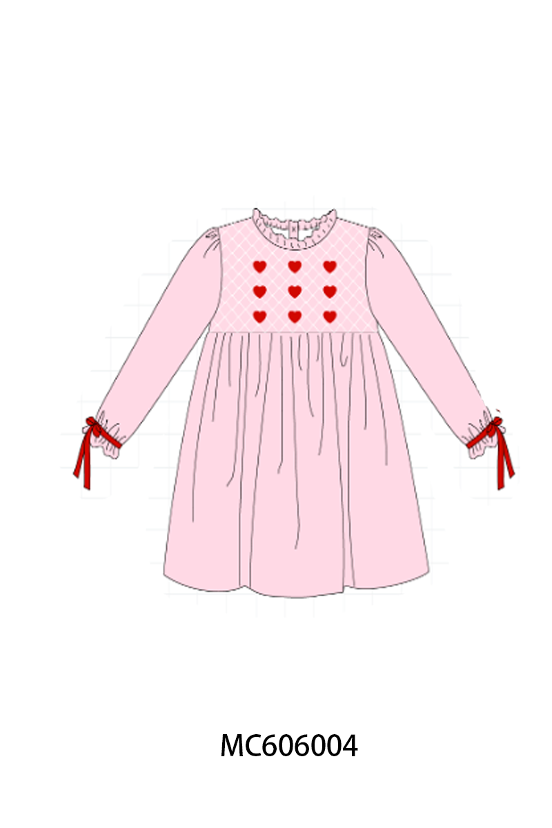 PO95 Pink&blue heart smocked collection