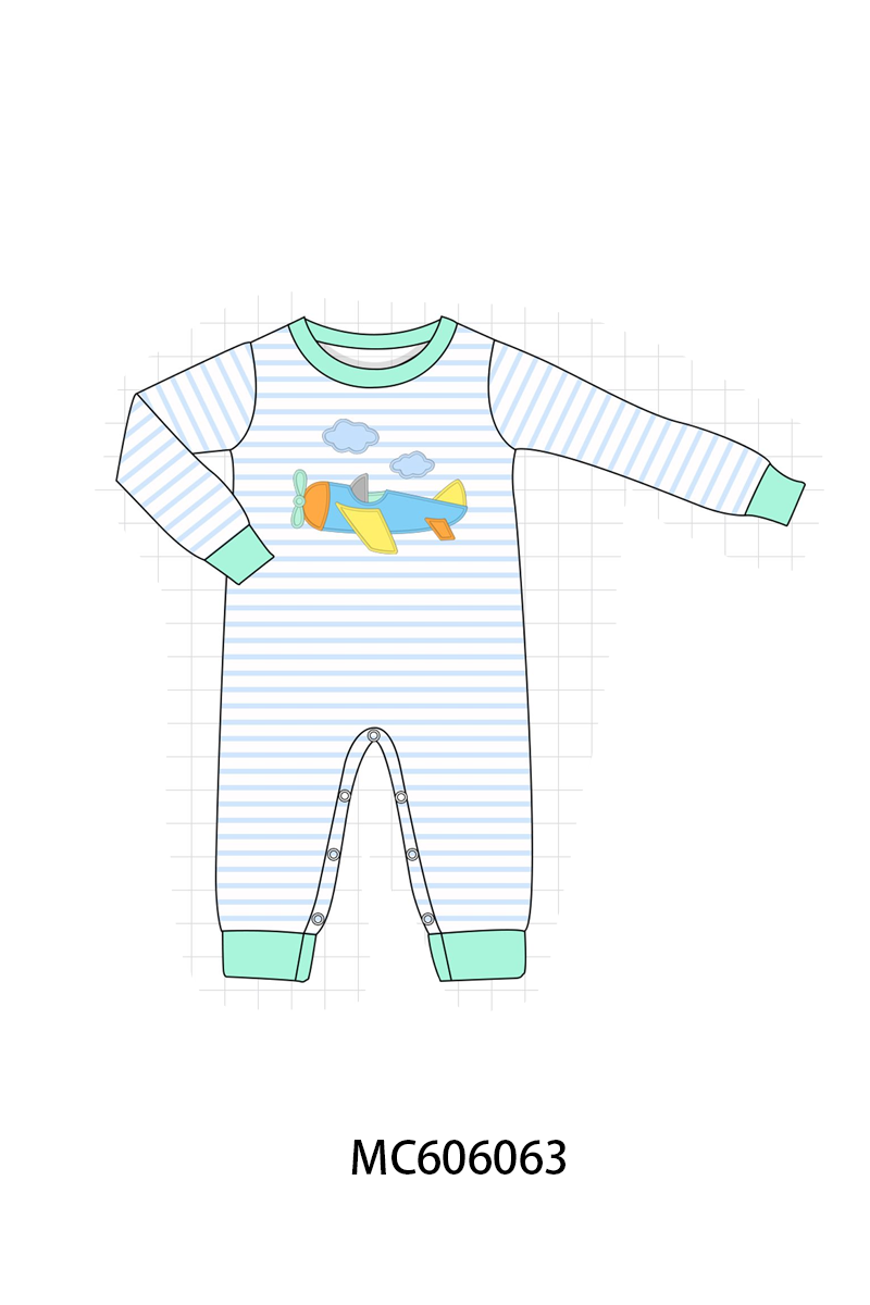 PO95 Mint airplane applique stripe collection