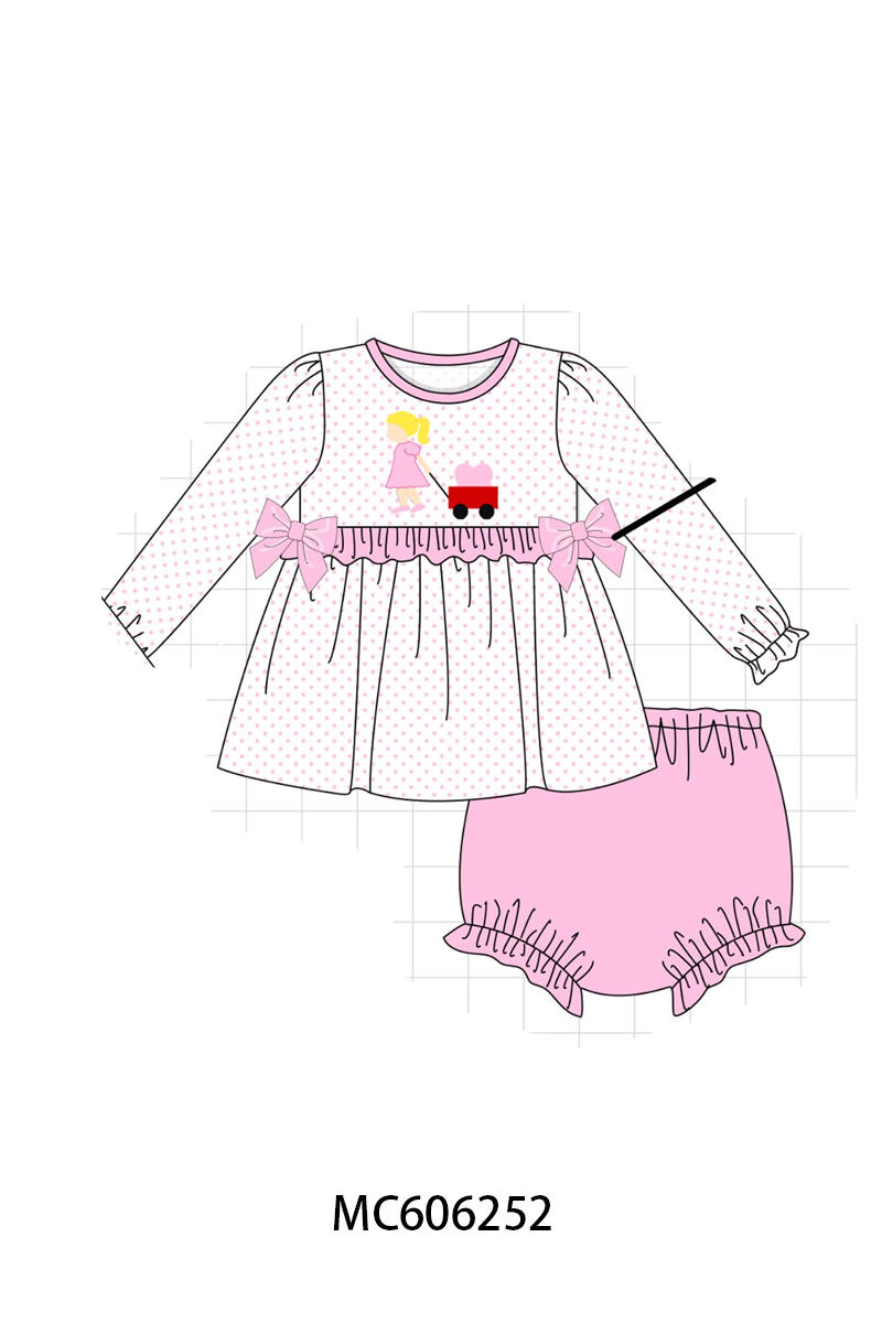 PO95 Pink heart wagon applique collection