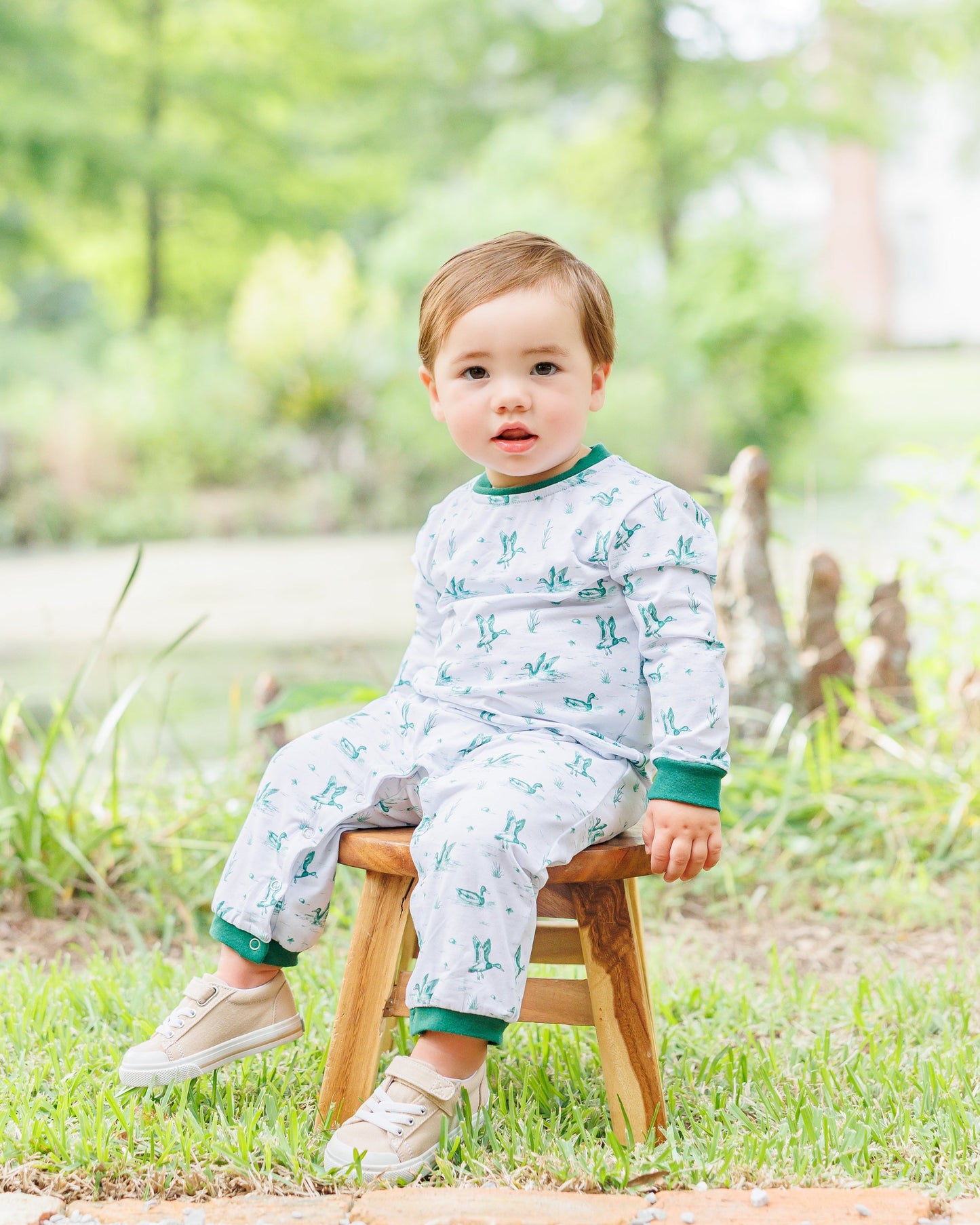 Jellybean Fall - Marsh Mallards Thomas Romper