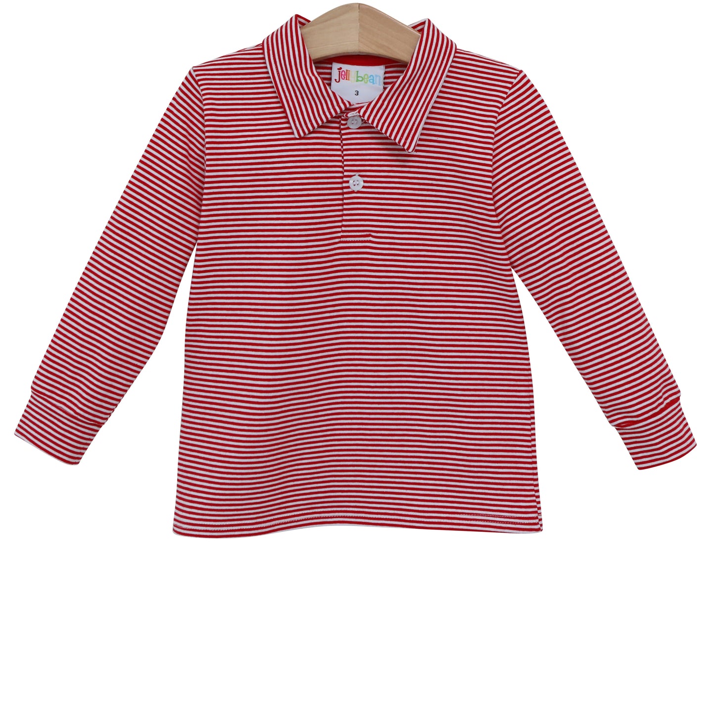 Jellybean Christmas: Michael Polo LS- Red Stripe