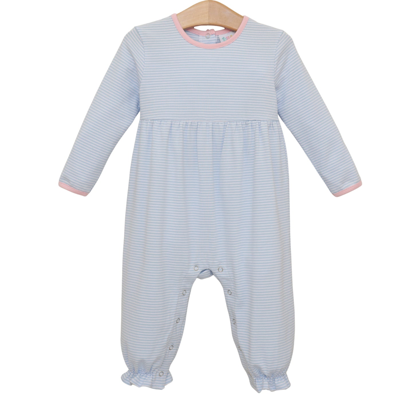 Jellybean Fall - Sadie Romper Light Blue & Pink