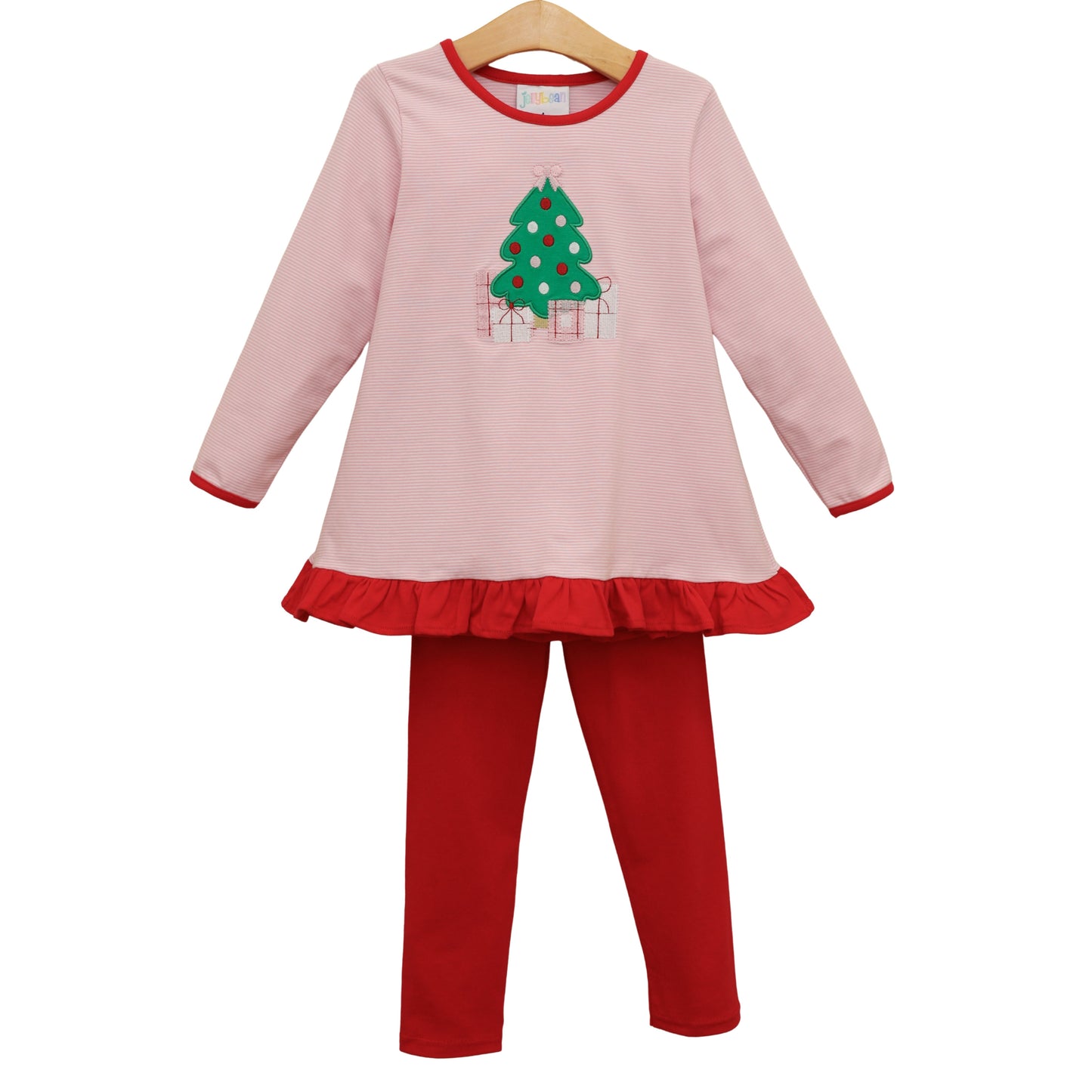 Jellybean Christmas: Underneath The Tree Ruffle Pants Set